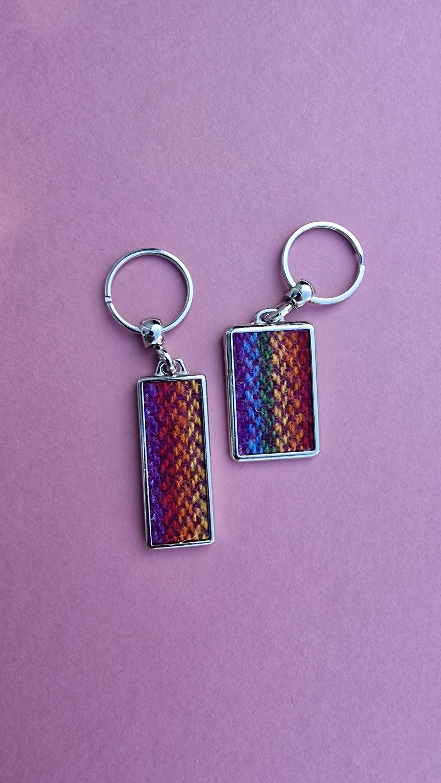 2 x Harris Tweed Keyring