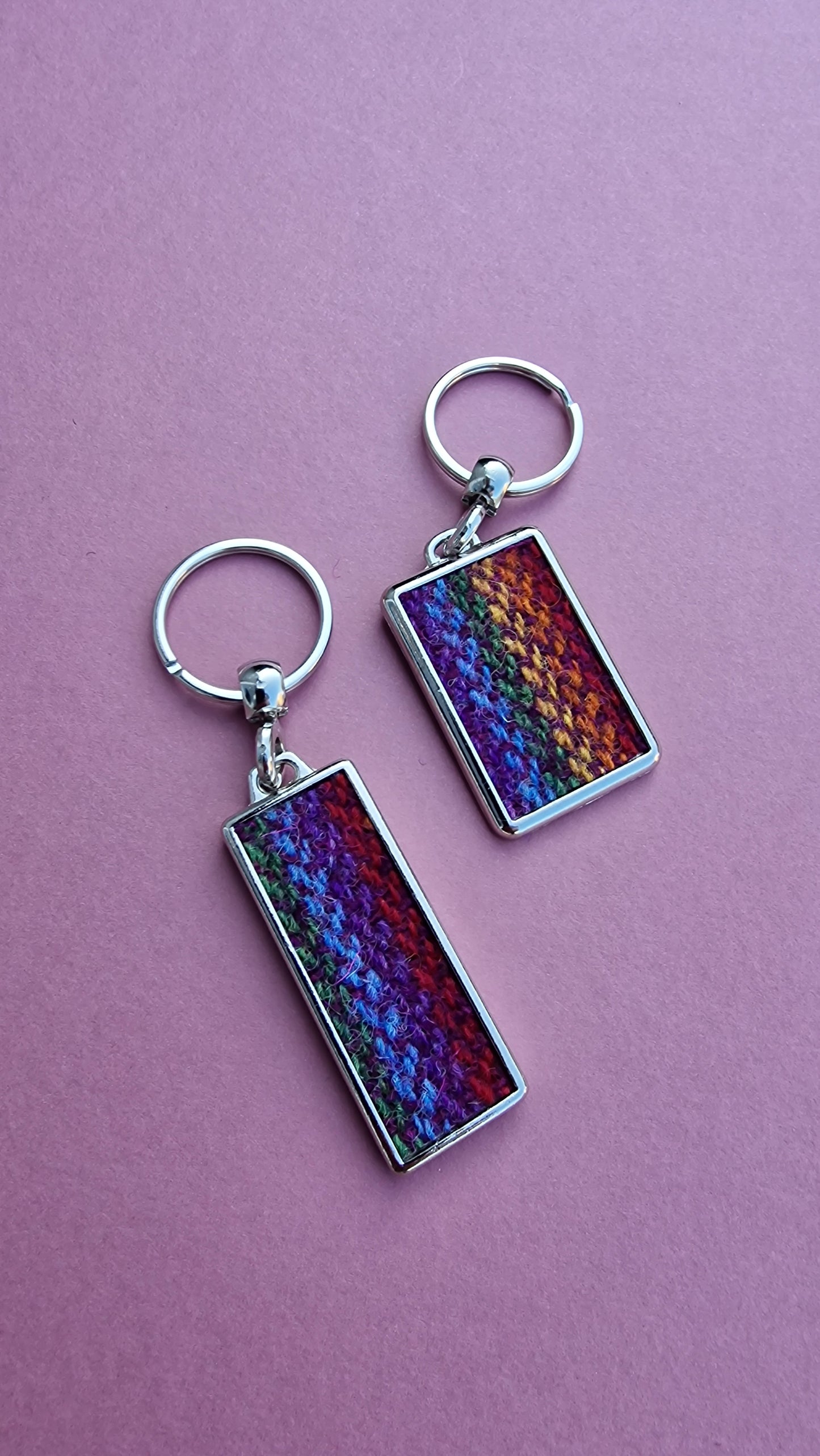 2 x Harris Tweed Keyring