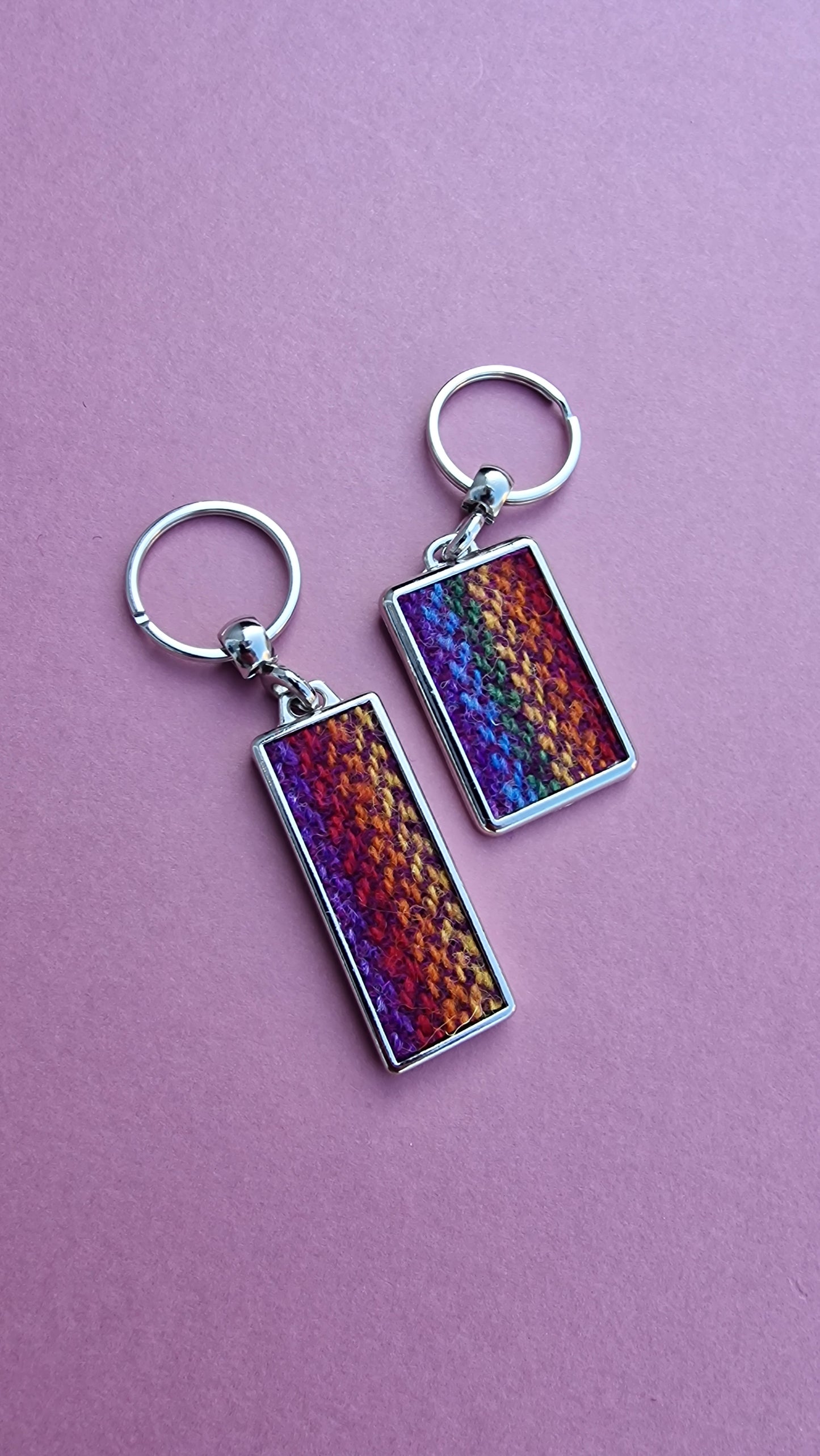 2 x Harris Tweed Keyring