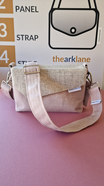 The Ark Lane Crossbody - Pink & Cream